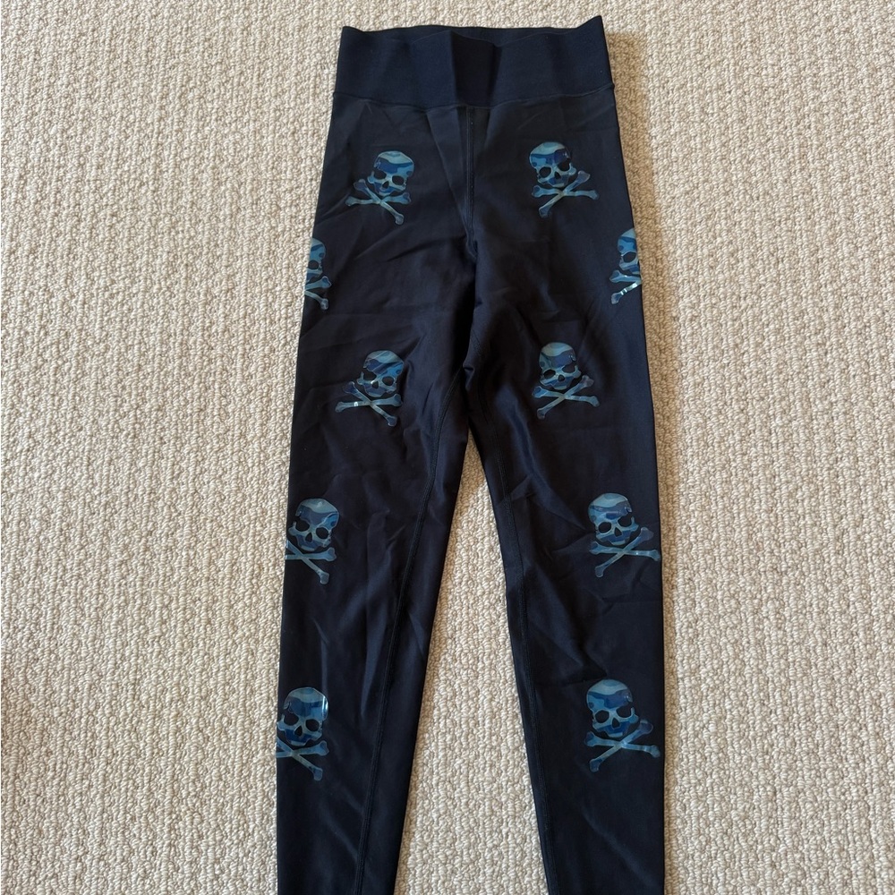 Ultracor x SoulCycle Black and Blue Camo Skull Leggings